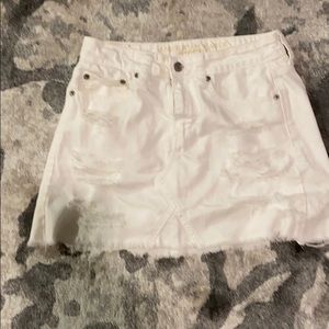 White Jean Skirt